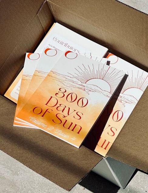 Box of copies of 300 Days of Sun, Volume 2 Issue 4